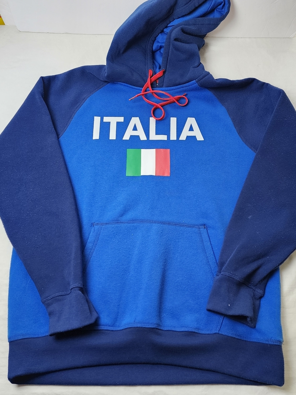 Mitre Italia Soccer Pullover Hoodie Blue Size Medium